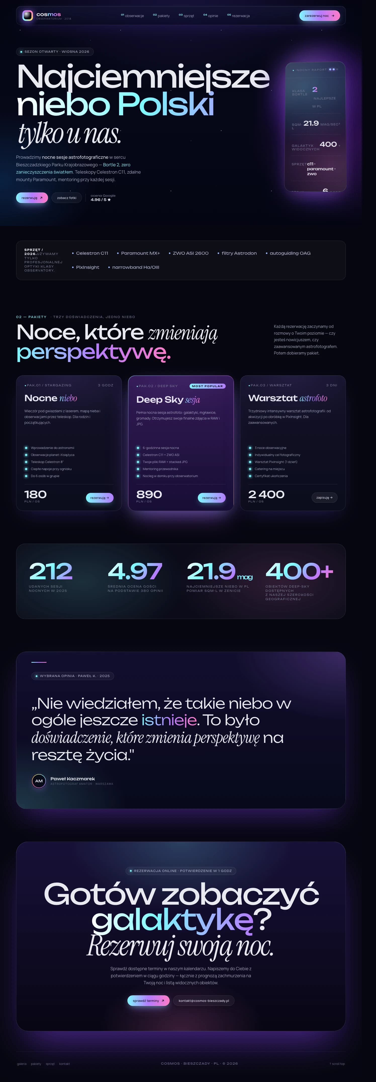 Wizualizacja stylu Deep Space